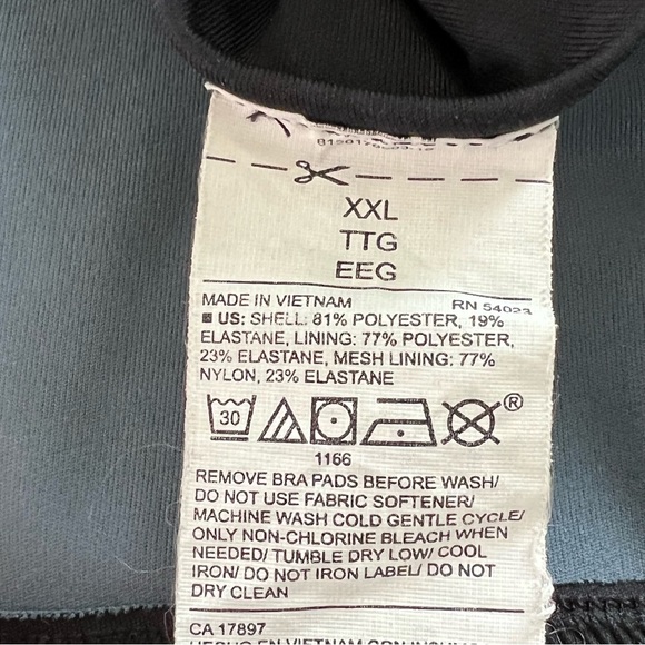 Old Navy Powersoft Racerback Built In Bra Athletic Crop Top XXL - Picture 6 of 6